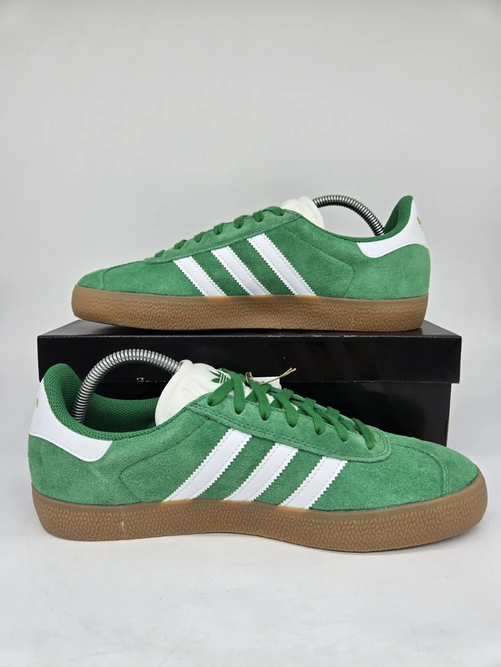 adidas Men's Gazelle ADV JH5247 Green White Shoes Size 12.5 New